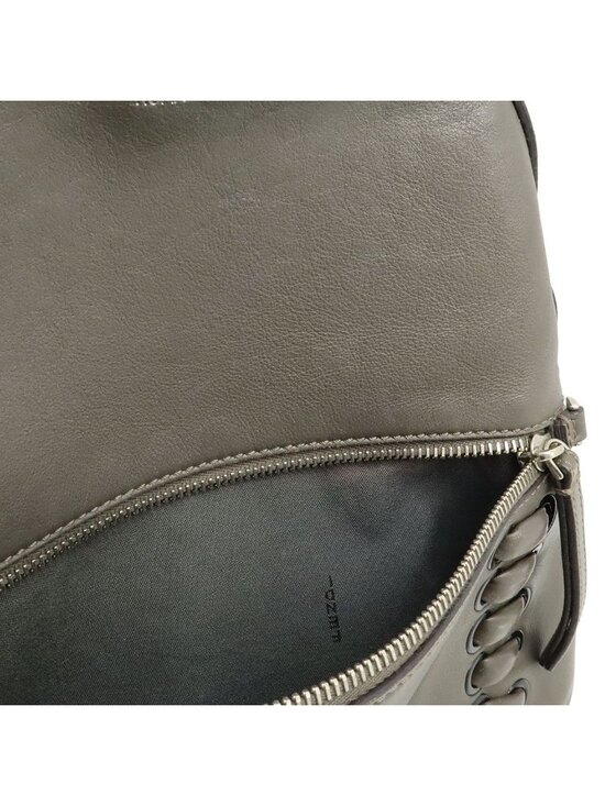 Fendi Visible Backpack Studs Leather Gray Silver main image 5
